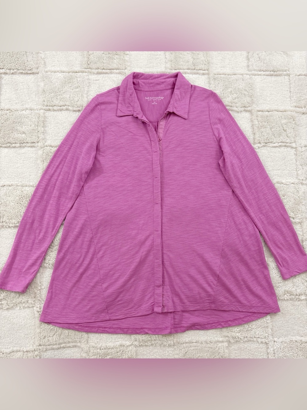 Soft Surroundings Button Down Tunic Top Petite Small - Picture 8 of 13